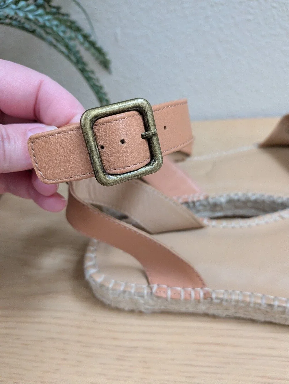 NEW Soludos Cadiz Brown Leather Espadrille Platform Sandals Size 9